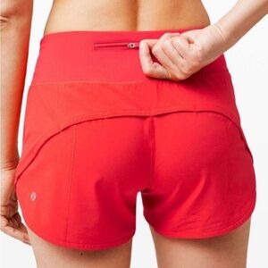 Lululemon Speed Up shorts 4” size 4 carnation red brand new